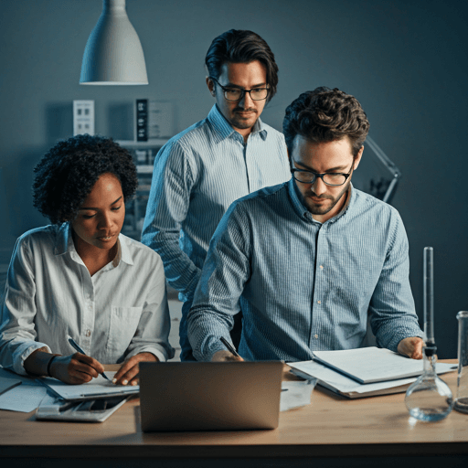 Investigadores en el laboratorio